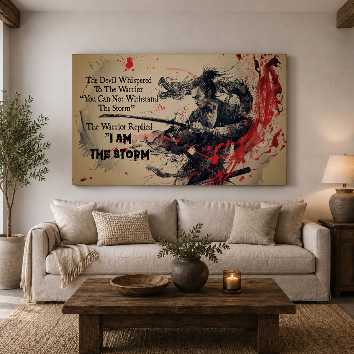 I Am the Storm — Samurai Warrior & Dragon