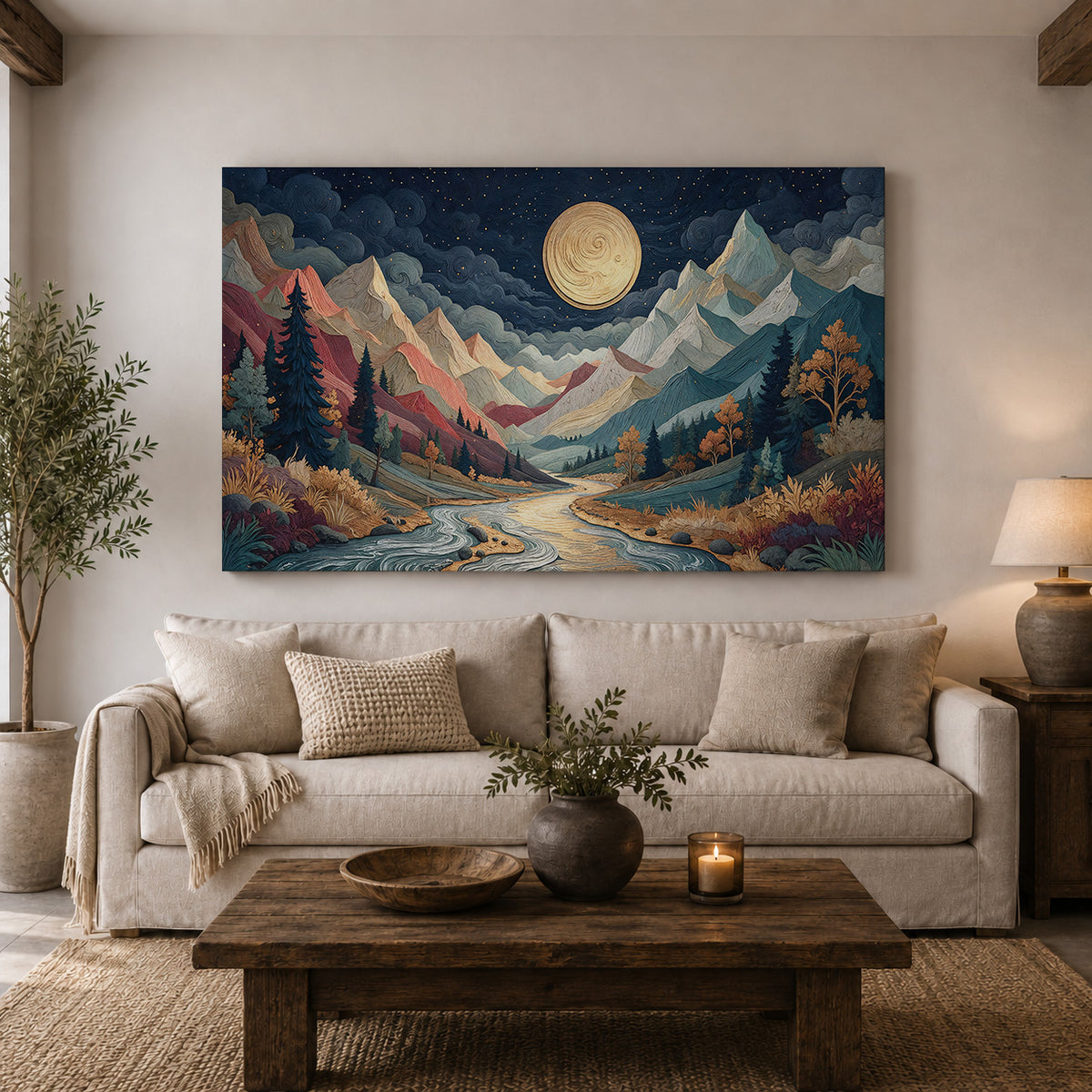 Moonlit Mountain Wonderland
