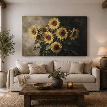 Golden Sunflowers – Vintage Floral Elegance