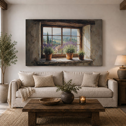 Lavender by the Tuscan Window
