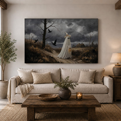 The Haunted Path – Whimsical Ghost and Gothic Halloween Art