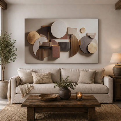 Geometric Harmony – Modern Neutral Abstract Art