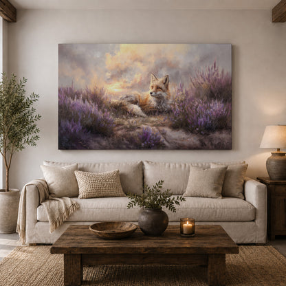 Lavender Dreams – Fox at Sunset