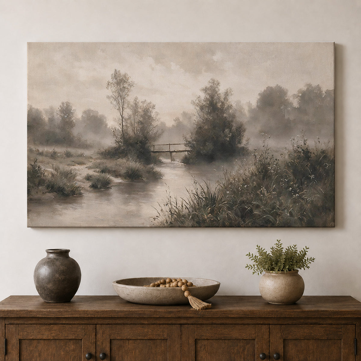 Morning Mist Over the Quiet Creek