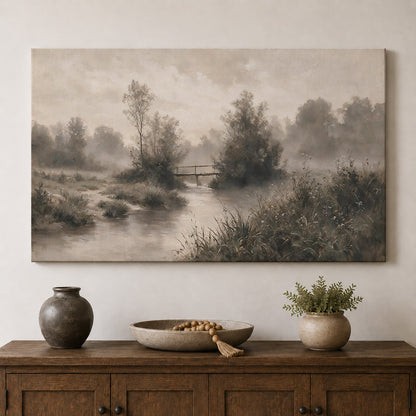 Morning Mist Over the Quiet Creek