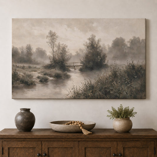 Morning Mist Over the Quiet Creek