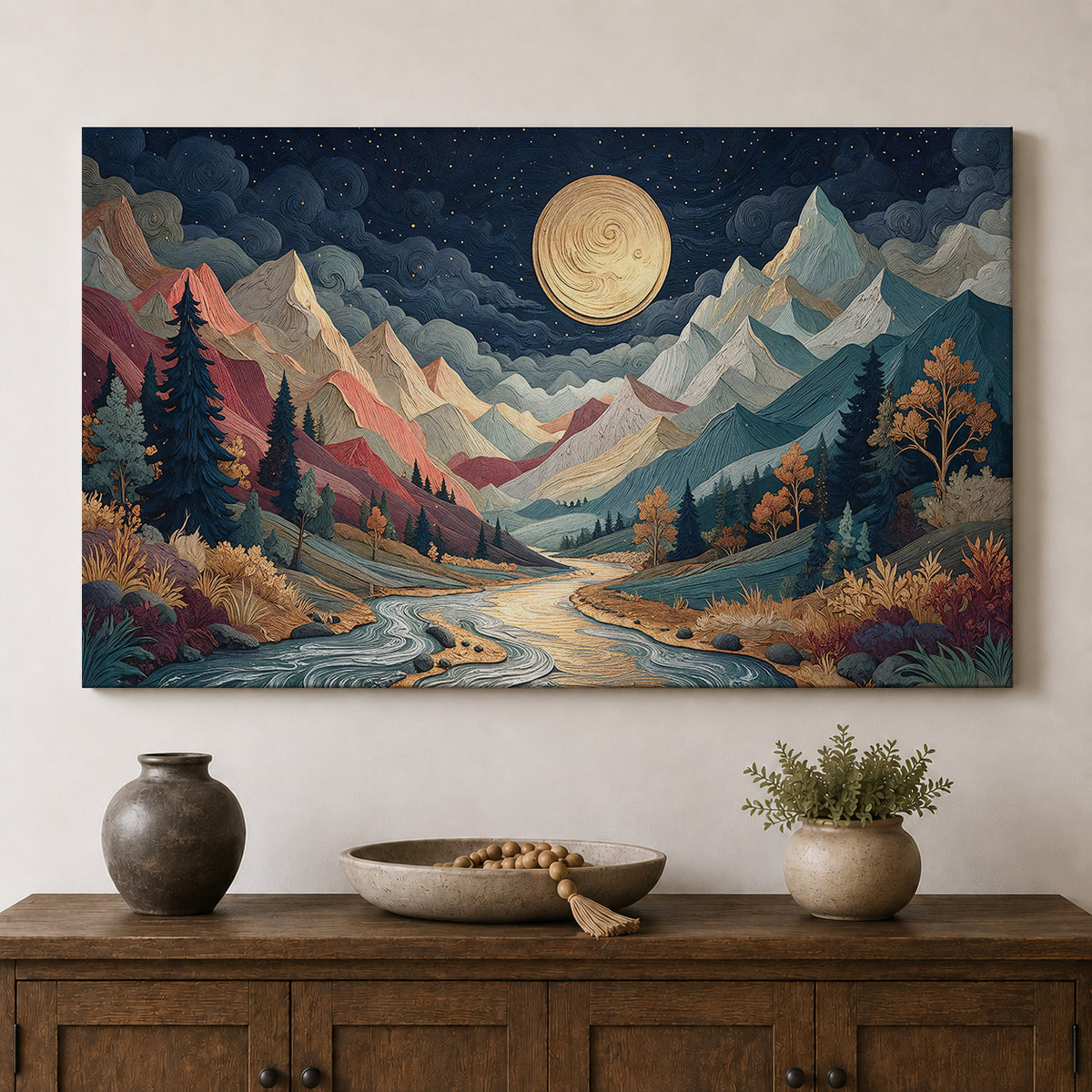 Moonlit Mountain Wonderland