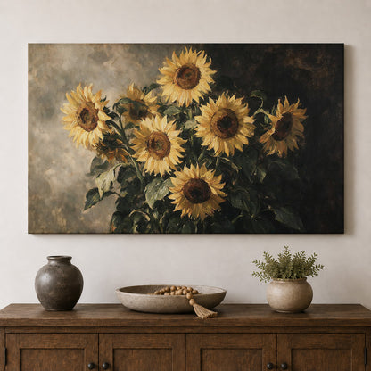 Golden Sunflowers – Vintage Floral Elegance