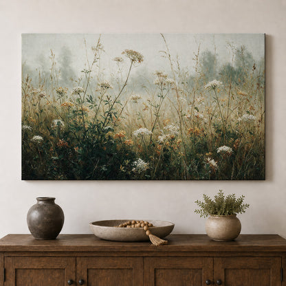 Wildflowers in the Morning Mist