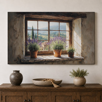 Lavender by the Tuscan Window