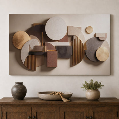 Geometric Harmony – Modern Neutral Abstract Art