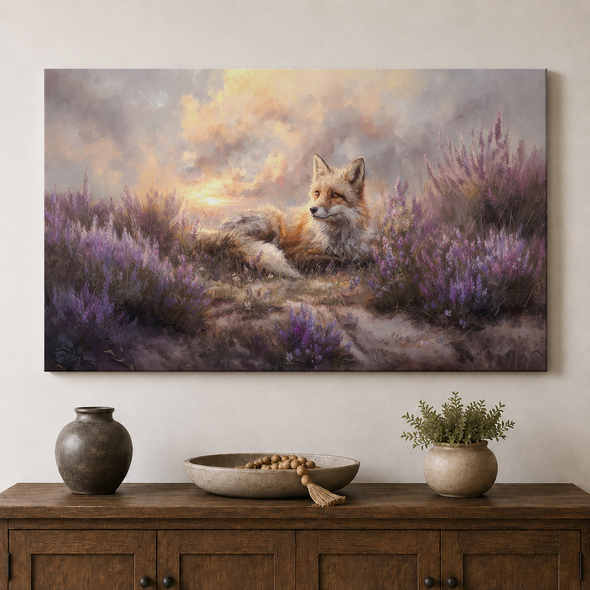 Lavender Dreams – Fox at Sunset