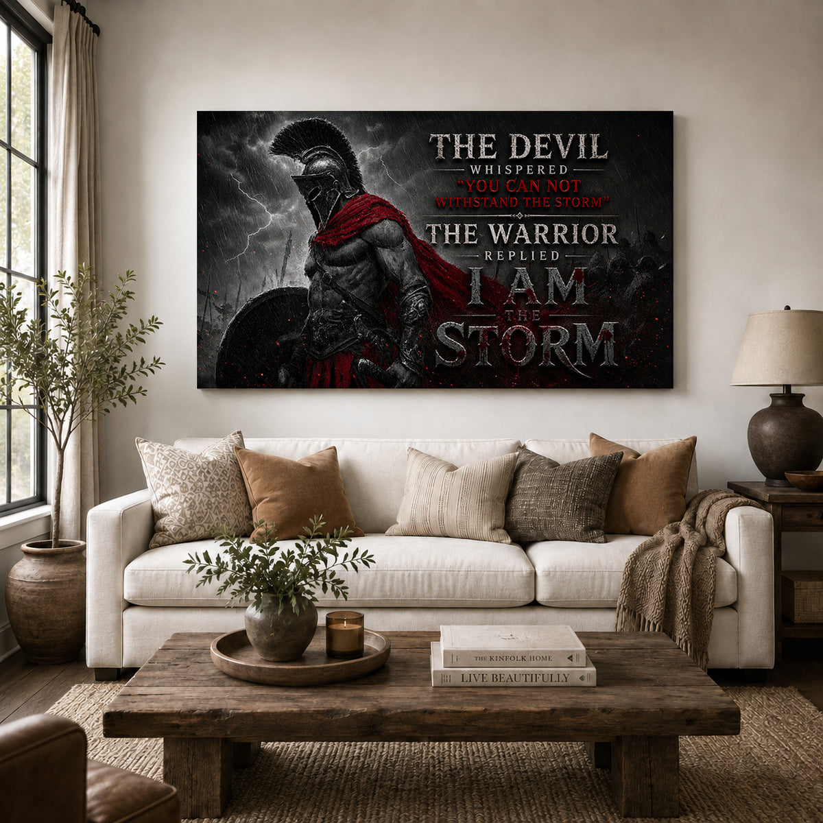 I Am the Storm — Warrior Motivational Canvas