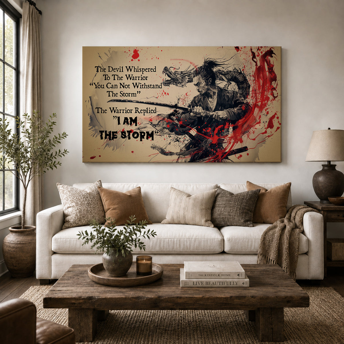 I Am the Storm — Samurai Warrior & Dragon