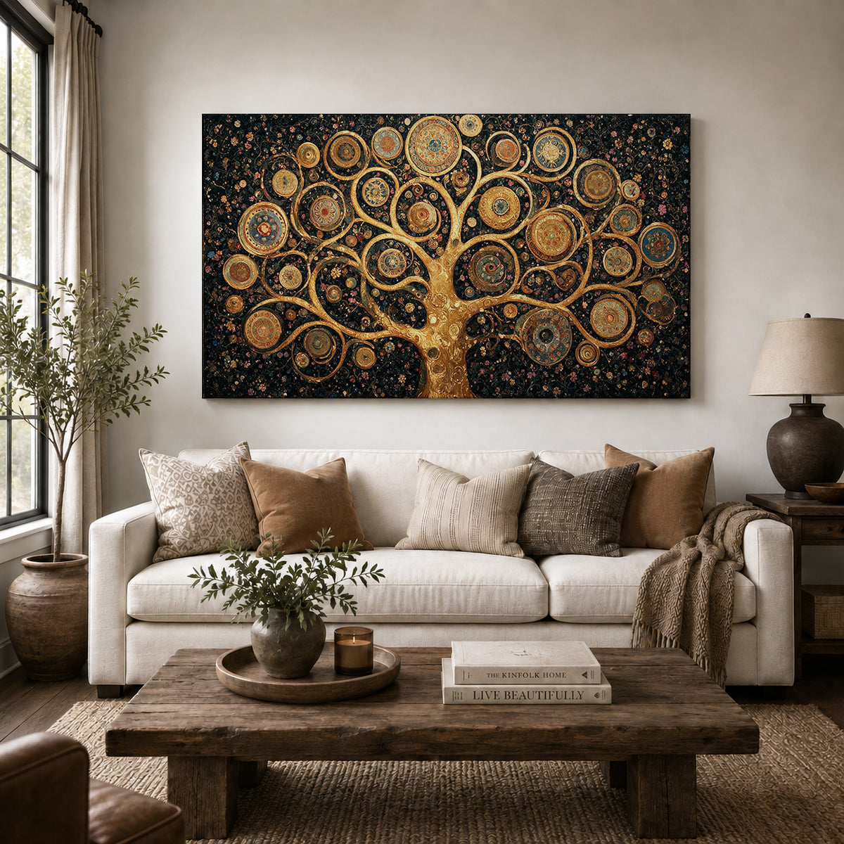 Golden Tree of Life – Ornate Mandala Art