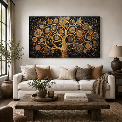 Golden Tree of Life – Ornate Mandala Art