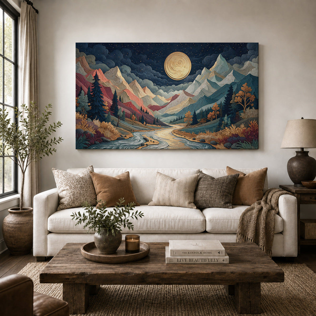 Moonlit Mountain Wonderland