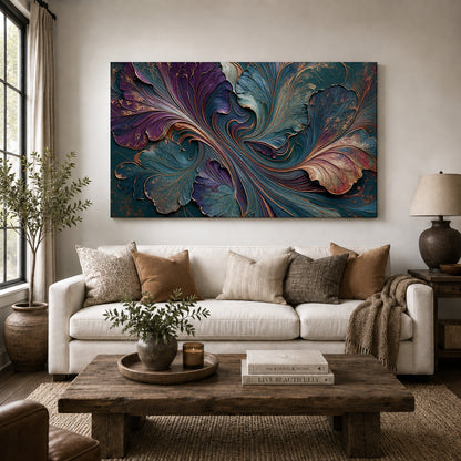 Midnight Botanicals – Abstract Metallic Floral Art