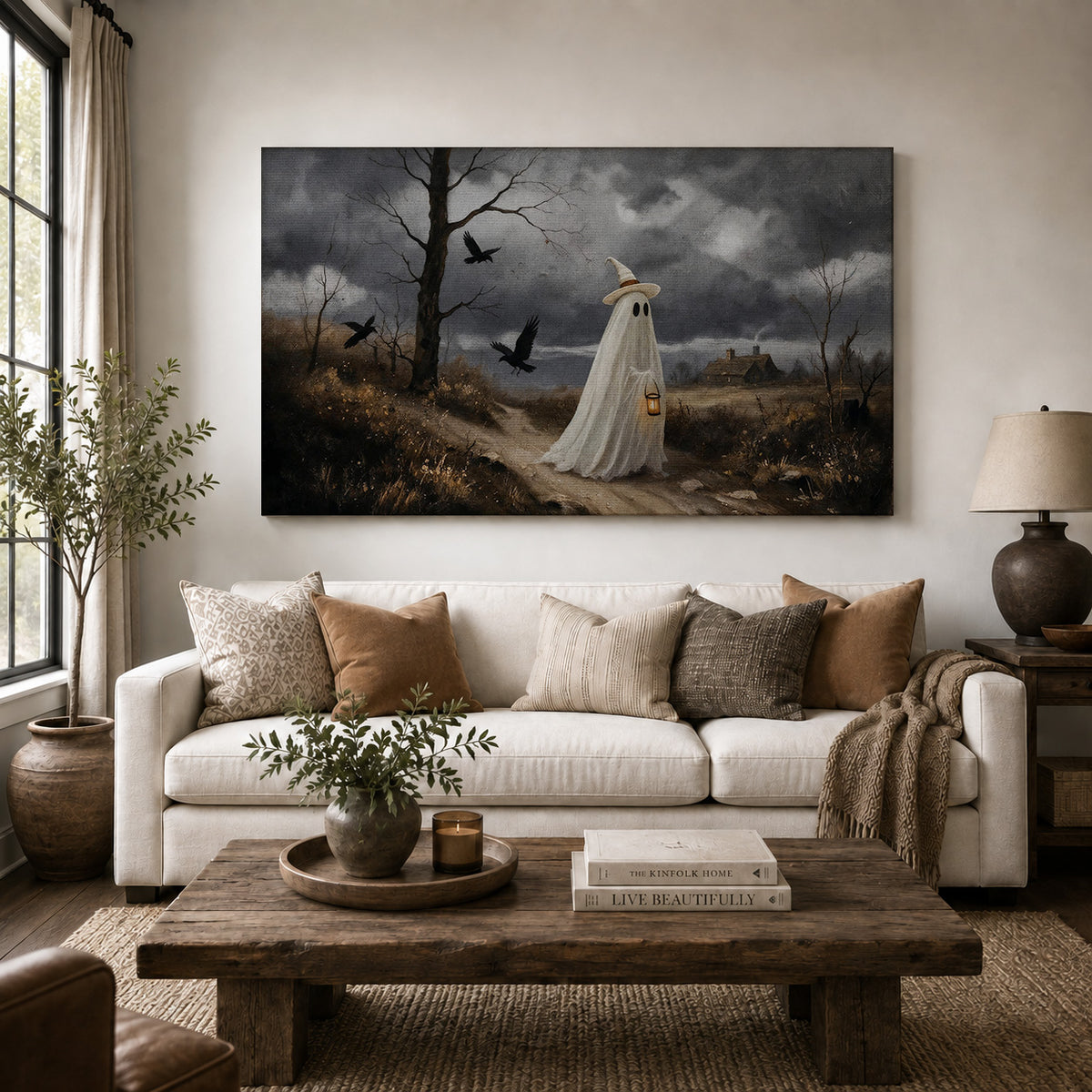 The Haunted Path – Whimsical Ghost and Gothic Halloween Art