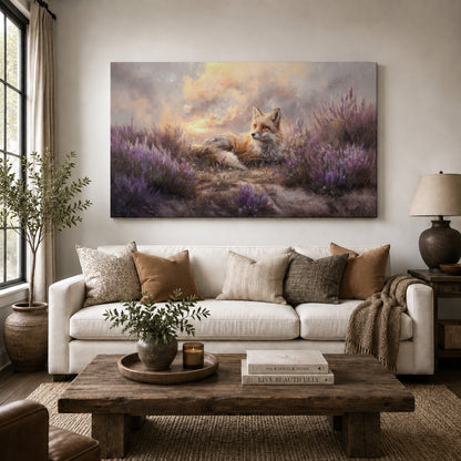 Lavender Dreams – Fox at Sunset