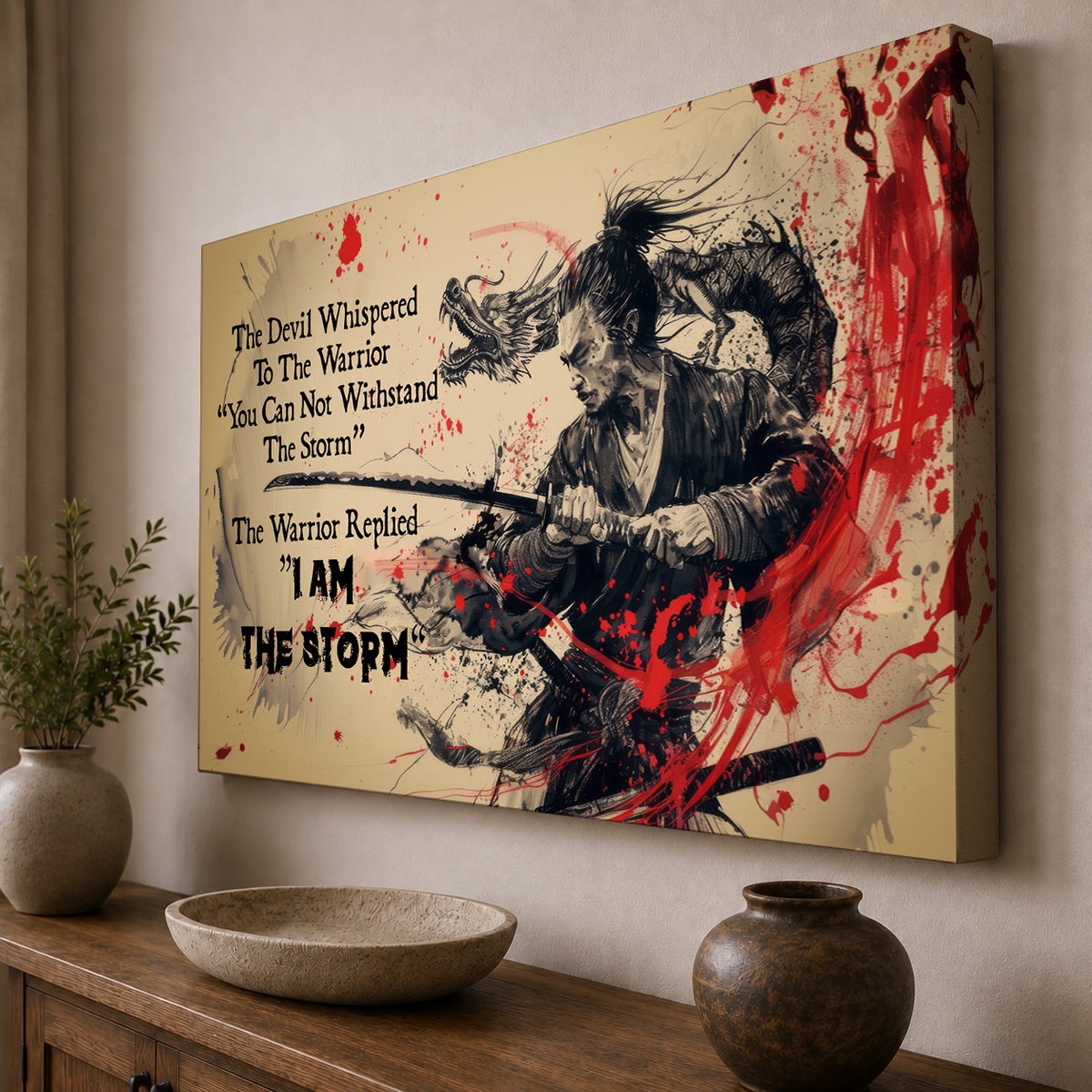 I Am the Storm — Samurai Warrior & Dragon