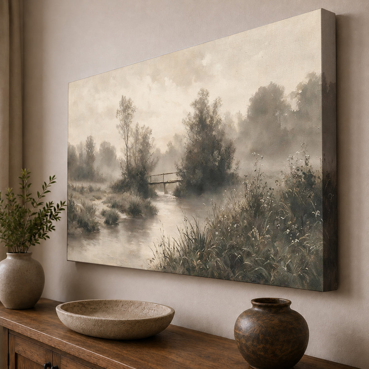 Morning Mist Over the Quiet Creek