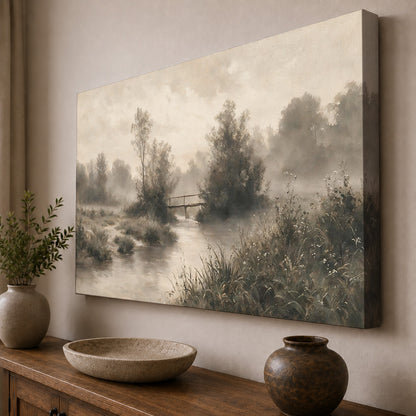 Morning Mist Over the Quiet Creek
