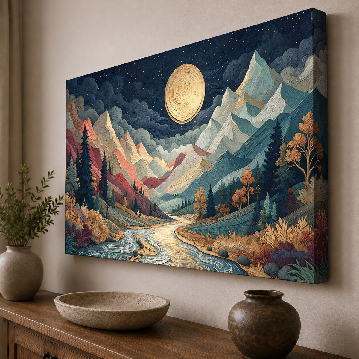 Moonlit Mountain Wonderland