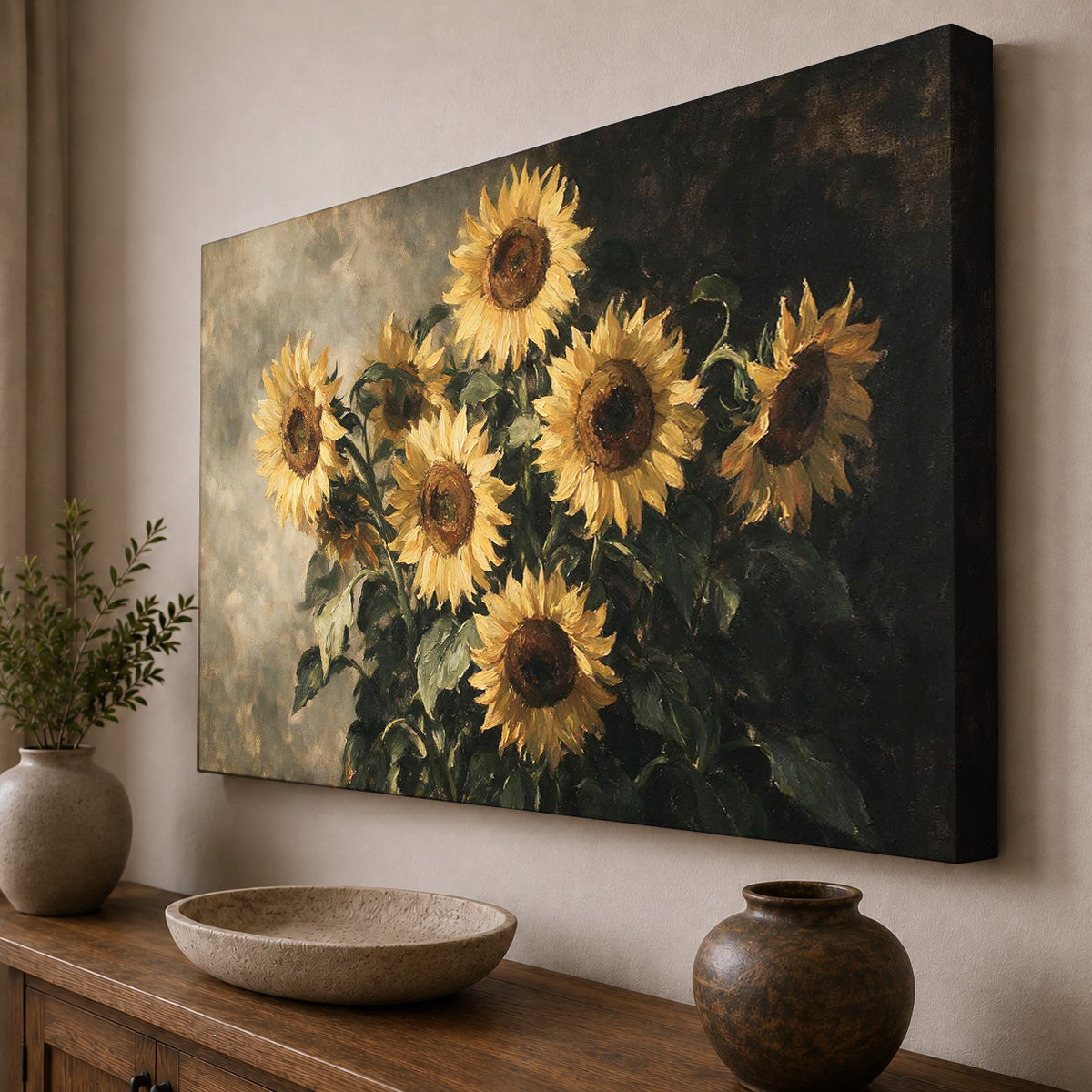 Golden Sunflowers – Vintage Floral Elegance
