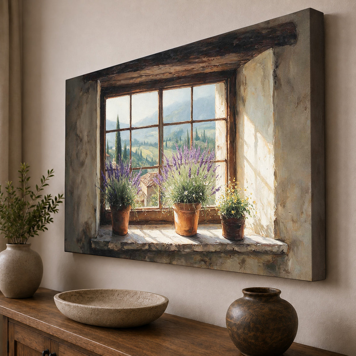 Lavender by the Tuscan Window