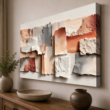 Earthbound Layers – Neutral Textured Abstract Art