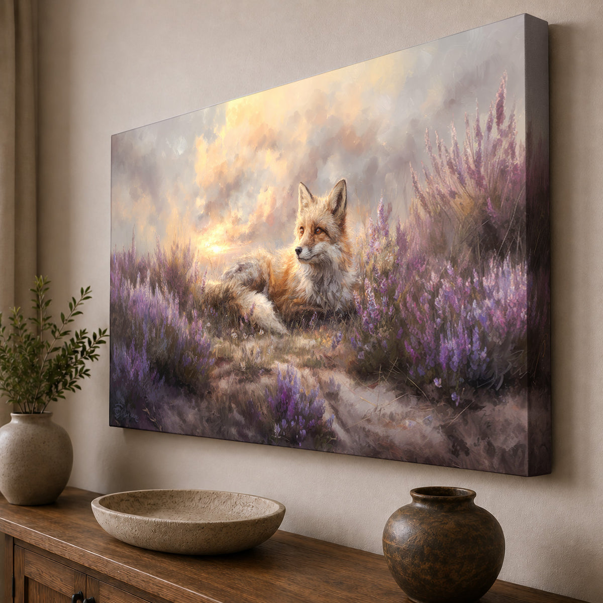 Lavender Dreams – Fox at Sunset