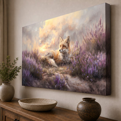 Lavender Dreams – Fox at Sunset