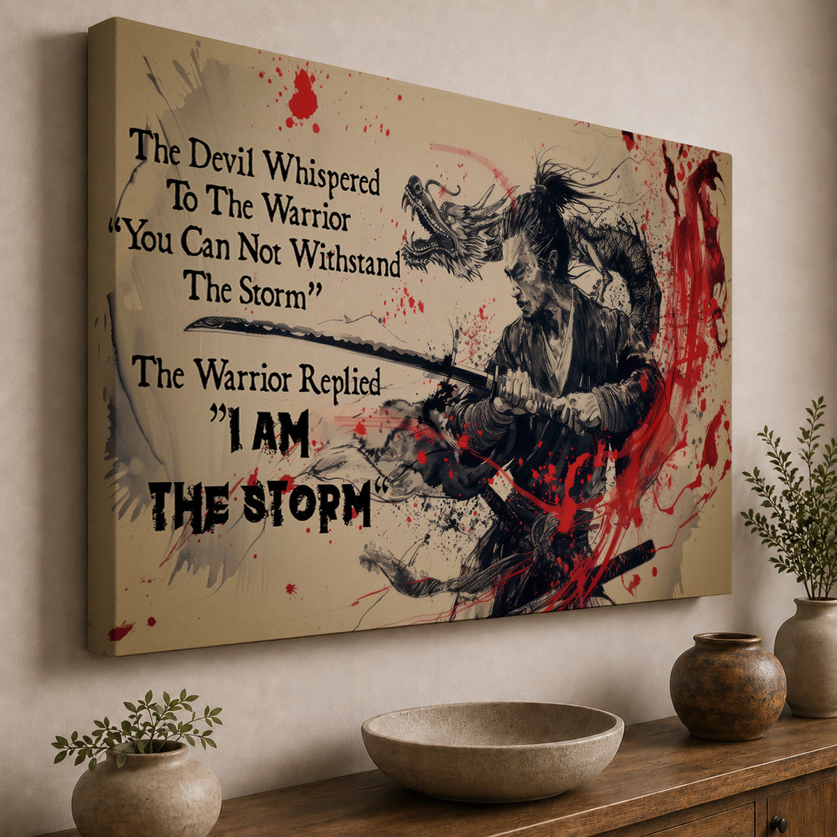 I Am the Storm — Samurai Warrior & Dragon