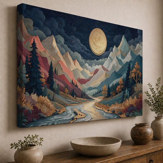 Moonlit Mountain Wonderland