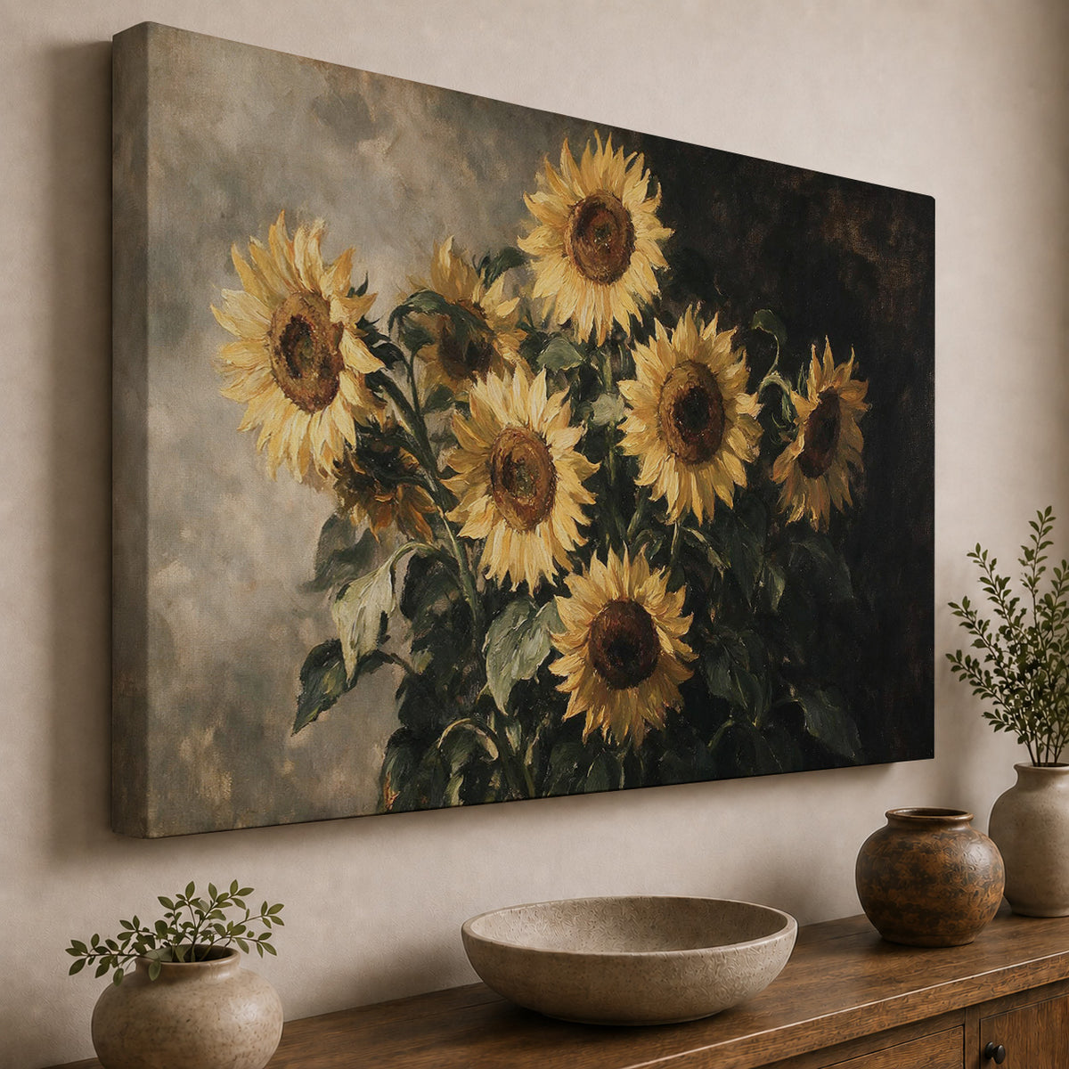 Golden Sunflowers – Vintage Floral Elegance
