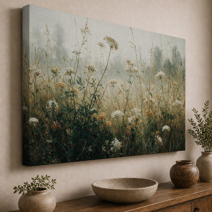 Wildflowers in the Morning Mist