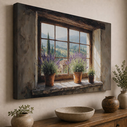 Lavender by the Tuscan Window