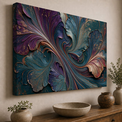 Midnight Botanicals – Abstract Metallic Floral Art