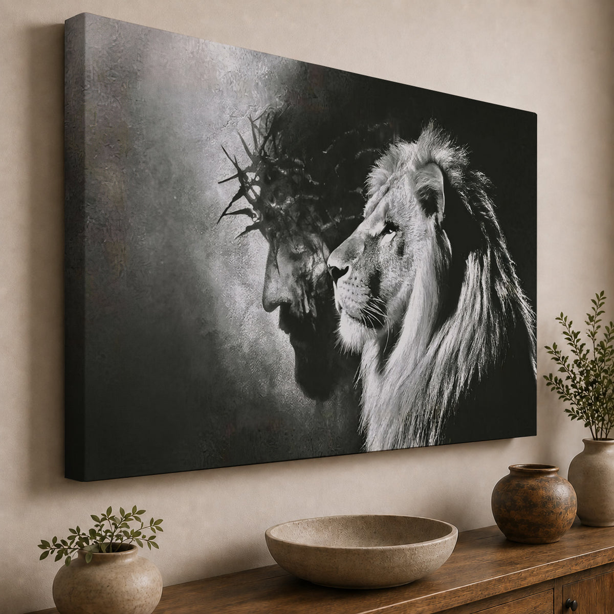 Lion of Judah — Walk With the King, black and white