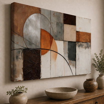 Rustic Geometry – Modern Earth Tone Abstract