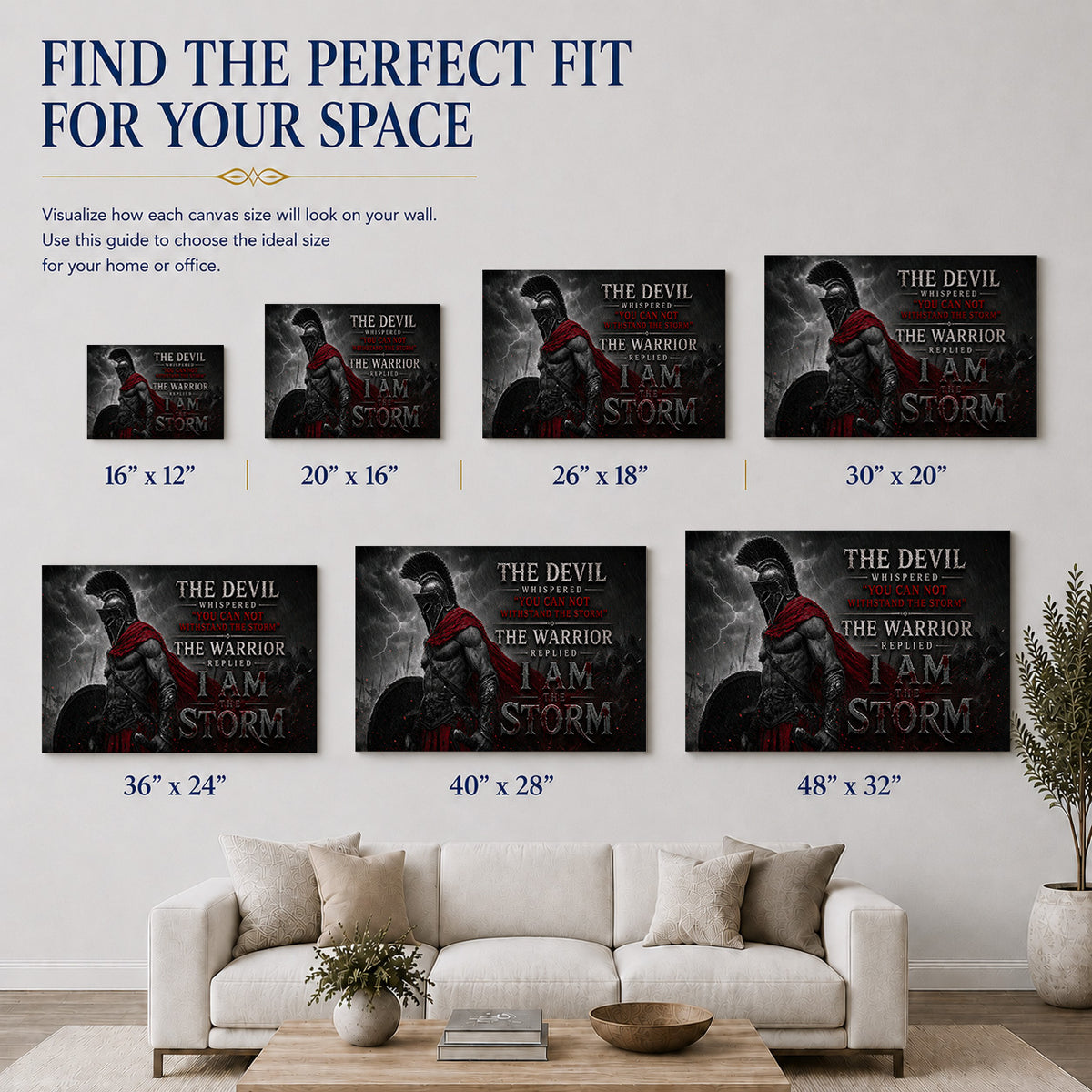 I Am the Storm — Warrior Motivational Canvas
