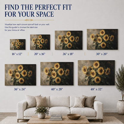 Golden Sunflowers – Vintage Floral Elegance