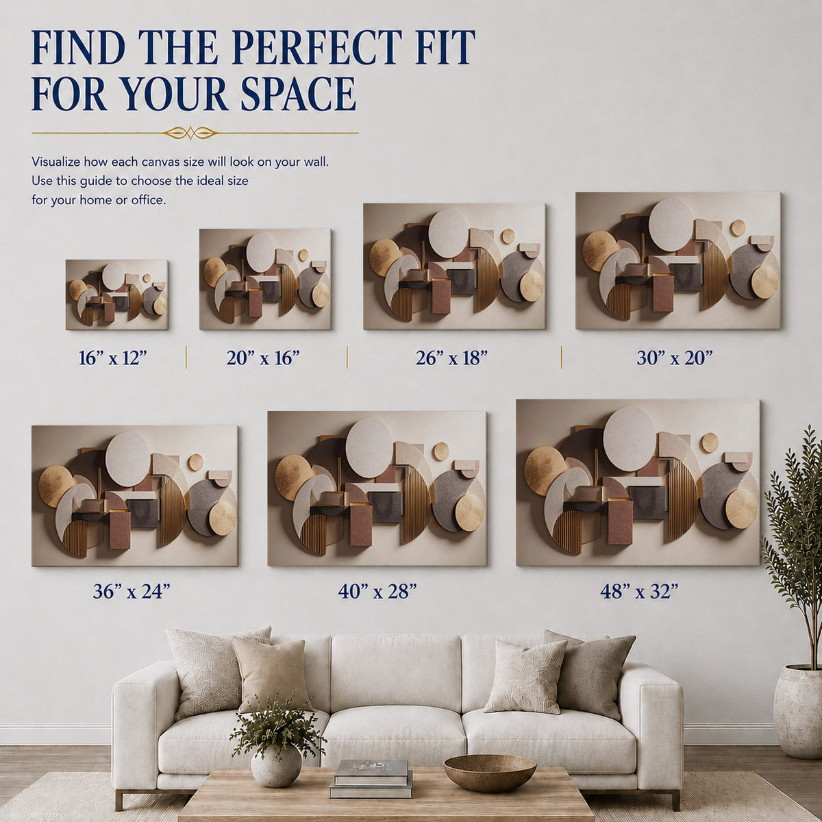 Geometric Harmony – Modern Neutral Abstract Art