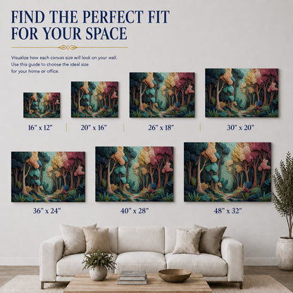 Enchanted Woodland – Colorful Textured Forest Art