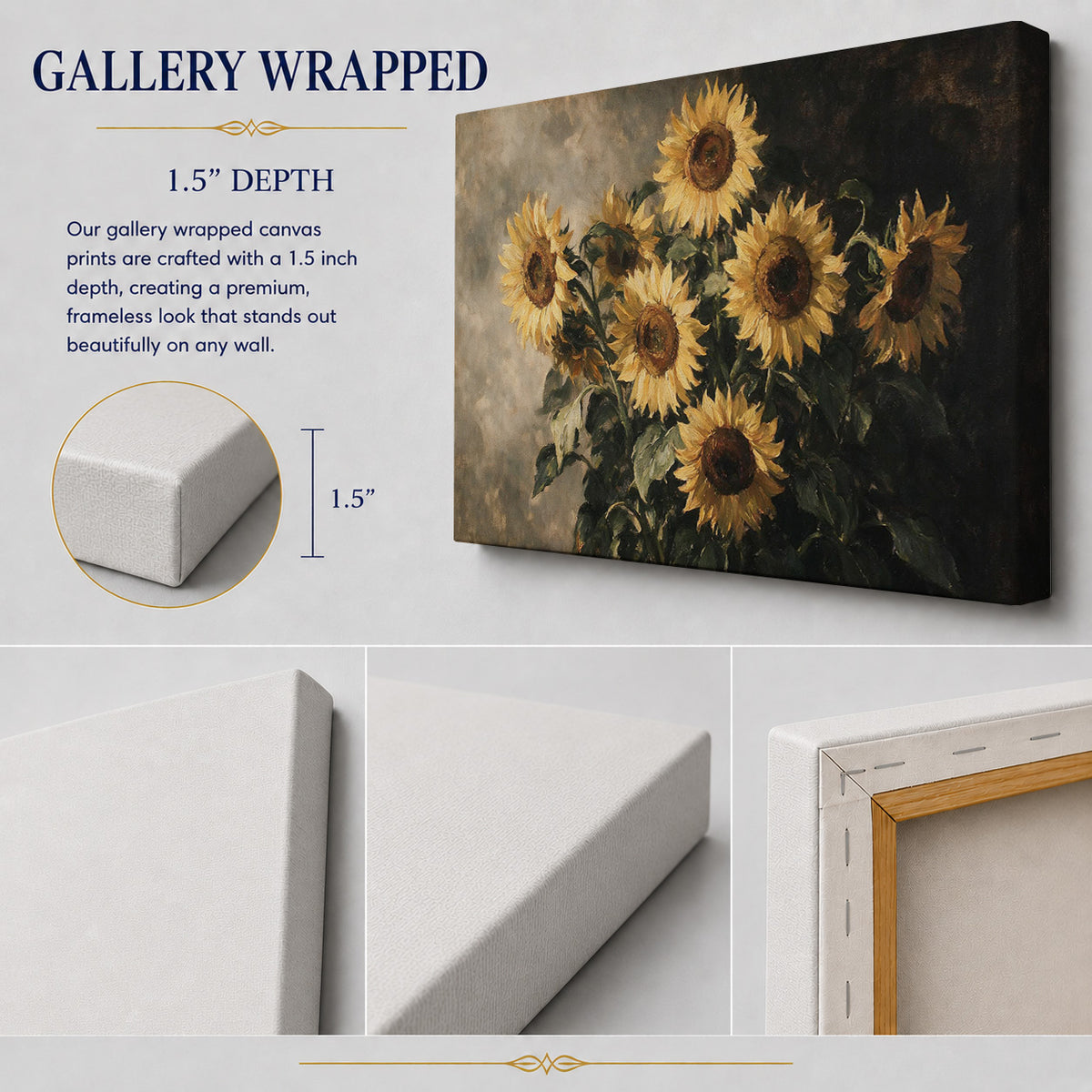 Golden Sunflowers – Vintage Floral Elegance