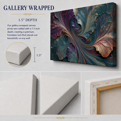 Midnight Botanicals – Abstract Metallic Floral Art