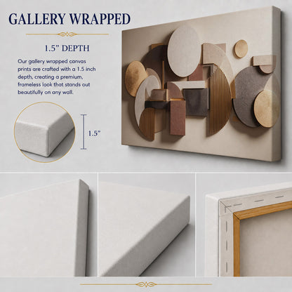 Geometric Harmony – Modern Neutral Abstract Art