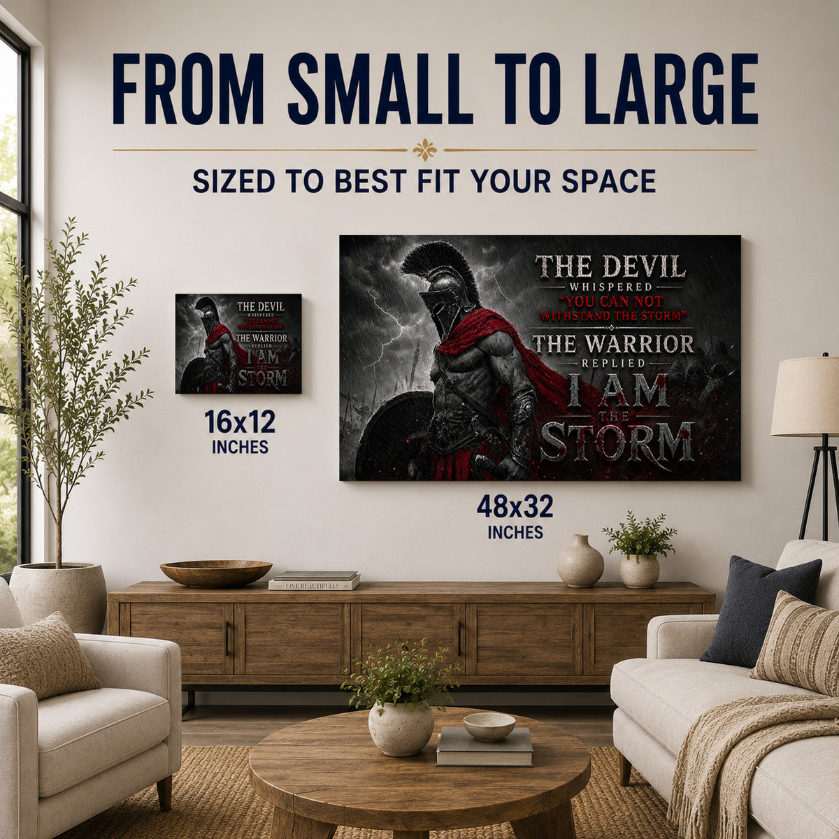 I Am the Storm — Warrior Motivational Canvas