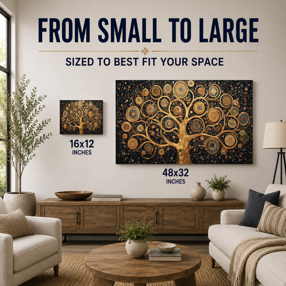 Golden Tree of Life – Ornate Mandala Art